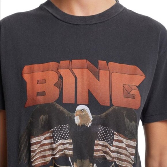 Anine Bing Black Vintage-look "Los Angeles" Tshirt - S, oversized - Picture 3 of 13